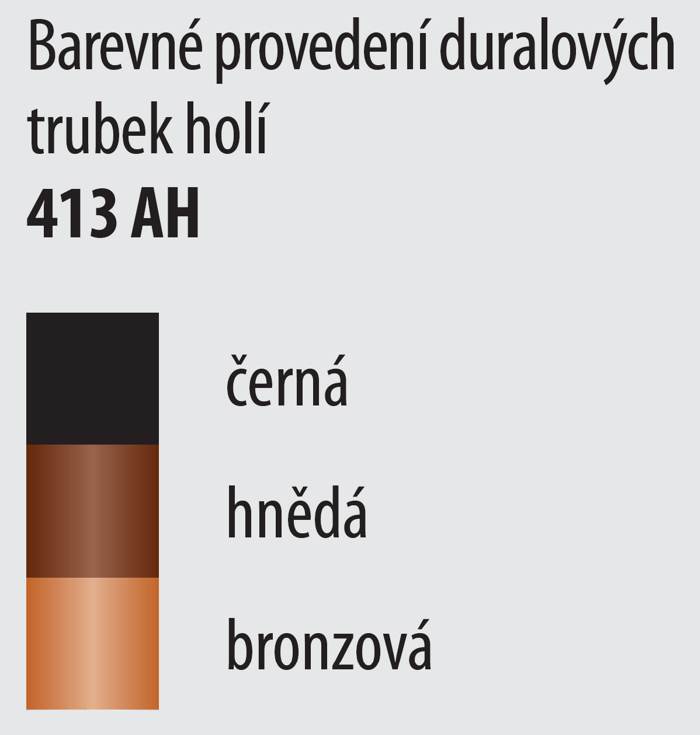 Jiný pohled na 413 AH Duralová hůl skládací vysoká