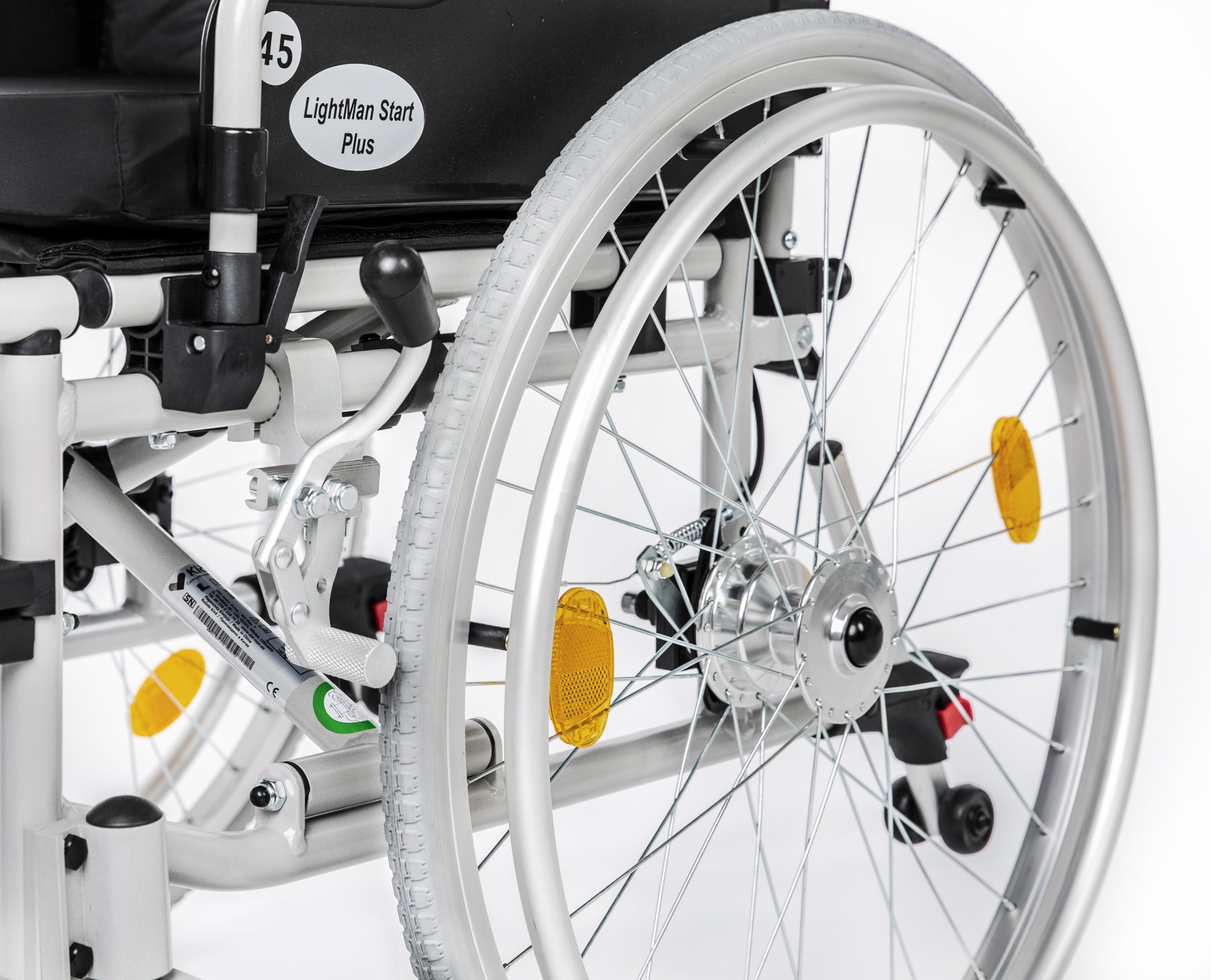 LightMan Start Plus Invalidní vozík s brzdami pro doprovod - Obrázek 9